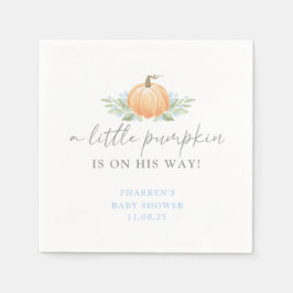 Baby Shower Napkin | A Little Pumpkin スタンダードカクテルナプキン