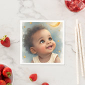 Baby Shower Napkin – A Little Star Baby Design スタンダードカクテルナプキン (インサイチュ)