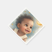 Baby Shower Napkin – A Little Star Baby Design スタンダードカクテルナプキン (角)