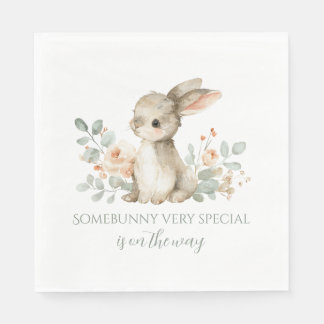 Baby Shower Napkins Bunny Theme Baby Shower  スタンダードランチョンナプキン