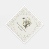 Baby Shower Napkins – Watercolor Garden Floral スタンダードランチョンナプキン (角)