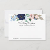 Baby Shower Navy & Wisdom Cardの赤面用語 招待状 (正面)