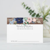 Baby Shower Navy & Wisdom Cardの赤面用語 招待状 (スタンド正面)