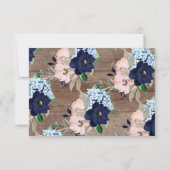 Baby Shower Navy & Wisdom Cardの赤面用語 招待状 (裏面)