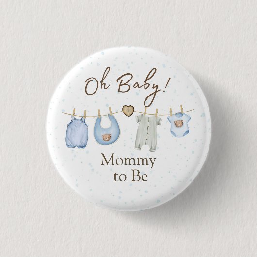 Baby Shower Oh Baby! Button 缶バッジ (正面)
