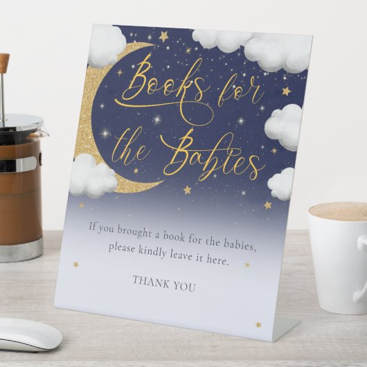 Baby Shower Over the Moon Books for Babies 台座サイン (インサイチュ)