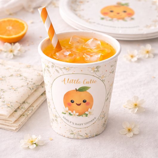 Baby Shower Paper Cups A Little Cutie 紙コップ