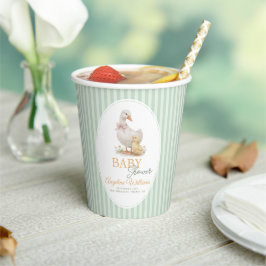 Baby Shower Paper Cups Mother Goose and Gosling. 紙コップ