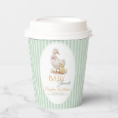 Baby Shower Paper Cups Mother Goose and Gosling. 紙コップ (正面)