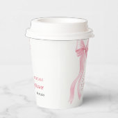 Baby shower paper cups with a delicate bow. 紙コップ (右)