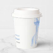 Baby shower paper cups with a delicate bow. 紙コップ (右)