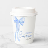 Baby shower paper cups with a delicate bow. 紙コップ (正面)