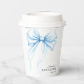 Baby shower paper cups with a delicate bow. 紙コップ (裏面)