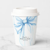 Baby shower paper cups with a delicate bow. 紙コップ (裏面)