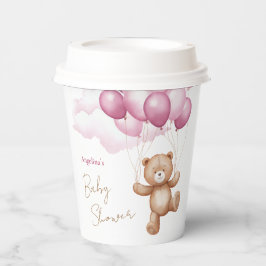 Baby Shower Paper Cups with teddy bear. 紙コップ