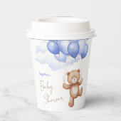 Baby Shower Paper Cups with teddy bear. 紙コップ (裏面)