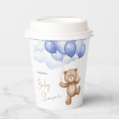 Baby Shower Paper Cups with teddy bear. 紙コップ (正面)