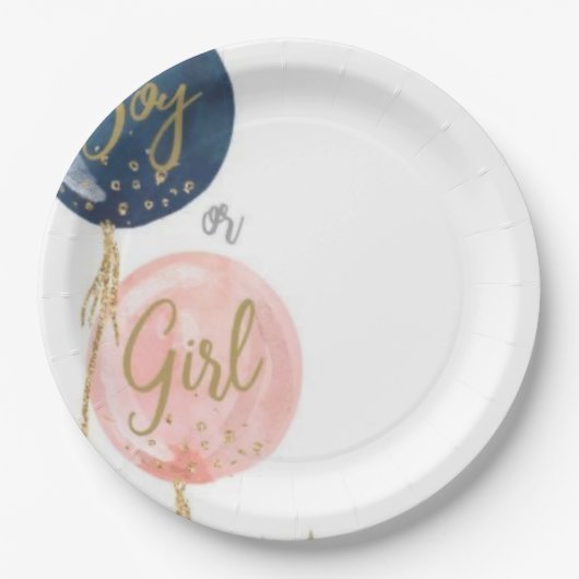Baby shower paper plate  ペーパープレート (正面)