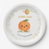 Baby Shower Paper Plates A Little Cutie ペーパープレート (正面)