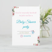 BABY SHOWER PARTY 招待状 (スタンド正面)