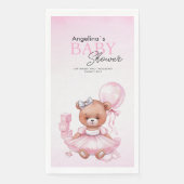 Baby shower  Party Napkins teddy bear. (正面)