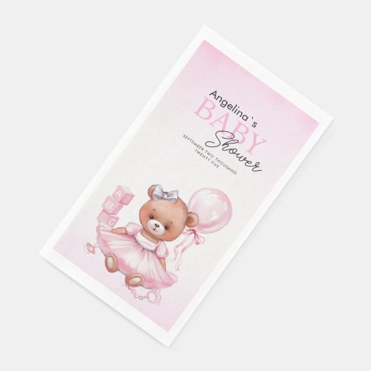 Baby shower  Party Napkins teddy bear. (コーナー)