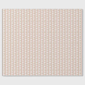 Baby Shower Pastel Pink Stripe Botanical Green Vin ラッピングペーパー (フラット)