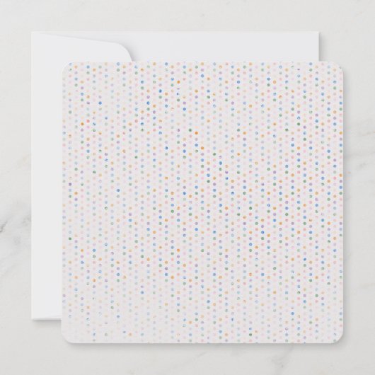 Baby Shower Pastel Polka Dots 招待状 (裏面)