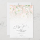 Baby Shower Peach Floral Botanical Photo (正面)