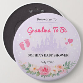 Baby Shower Pin | Promoted Grandma | Party Favor 缶バッジ