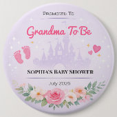 Baby Shower Pin | Promoted Grandma | Party Favor 缶バッジ (正面)