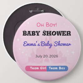 Baby Shower Pin | Team Girl | Team Boy | Favor 缶バッジ