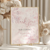 Baby Shower Pink Snowflake Thank You for Coming ポスター