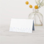 Baby Shower Place Cards | Dusty Blue Wildflower プレイスカード (裏面)