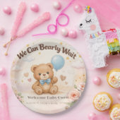 Baby Shower Plates | Bear Balloon Theme ペーパープレート (パーティー)