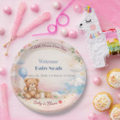 Baby Shower Plates | Bloom Dream Theme ペーパープレート (パーティー)