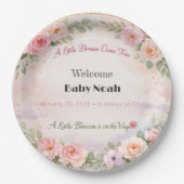 Baby Shower Plates | Blossom Dream Theme ペーパープレート (正面)