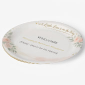 Baby Shower Plates | Snowflake Winter Theme ペーパープレート (アングル)