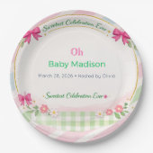 Baby Shower Plates | Sweet Celebration Theme ペーパープレート (正面)