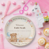 Baby Shower Plates | Teddy Bear Theme ペーパープレート (パーティー)