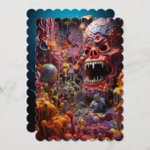 baby shower pour fille 招待状 (正面/裏面)