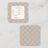 Baby Shower Prediction Card – Fun Guest Activity エンクロージャーカード (正面/裏面)