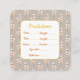 Baby Shower Prediction Card – Fun Guest Activity エンクロージャーカード