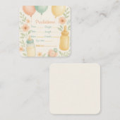 Baby Shower Prediction Card – Fun Guest Activity エンクロージャーカード (正面/裏面)