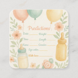Baby Shower Prediction Card – Fun Guest Activity エンクロージャーカード