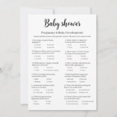 Baby Shower Pregnancy & Baby Development Game 招待状 (正面)