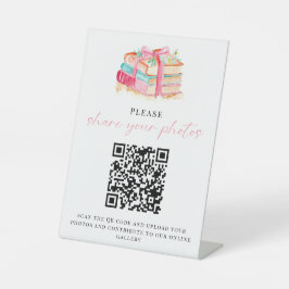 Baby Shower QR Code Share your Photos Books Theme 台座サイン