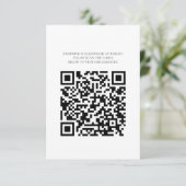 Baby Shower Registry Card with QR Code Minimalist エンクロージャーカード (スタンド正面)