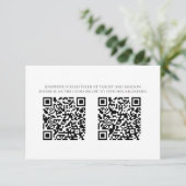 Baby Shower Registry Card with QR Codes Minimalist エンクロージャーカード (スタンド正面)
