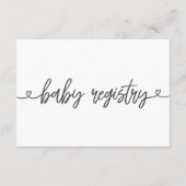 Baby Shower Registry Card with QR Codes Minimalist エンクロージャーカード (裏面)